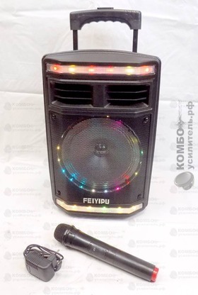 Feiyipu ES-Z8 Портативная колонка Микрофон, БП mUSB USB/ mSD/ BT/ FM/ AUX/ LED, Купить Kombousilitel.ru, Активная акустика